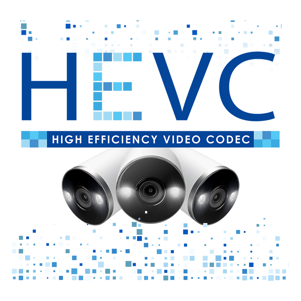 4K IP security camera with HEVC H.265 encoding